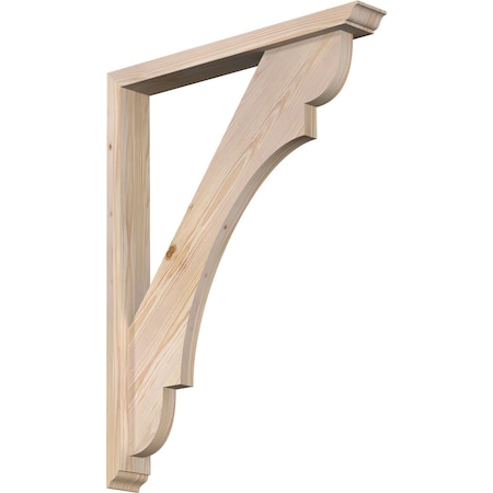 Ekena Millwork Olympic Traditional Smooth Bracket w/ Offset Brace, Douglas Fir, 3 1/2"W x 26"D x 34"H BKT0402X26X34OLY01SDF
